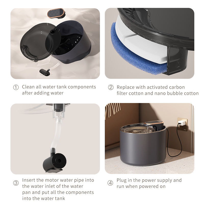 USB Automatic Pet Water Dispenser – Quiet Electric Feeder Bowl